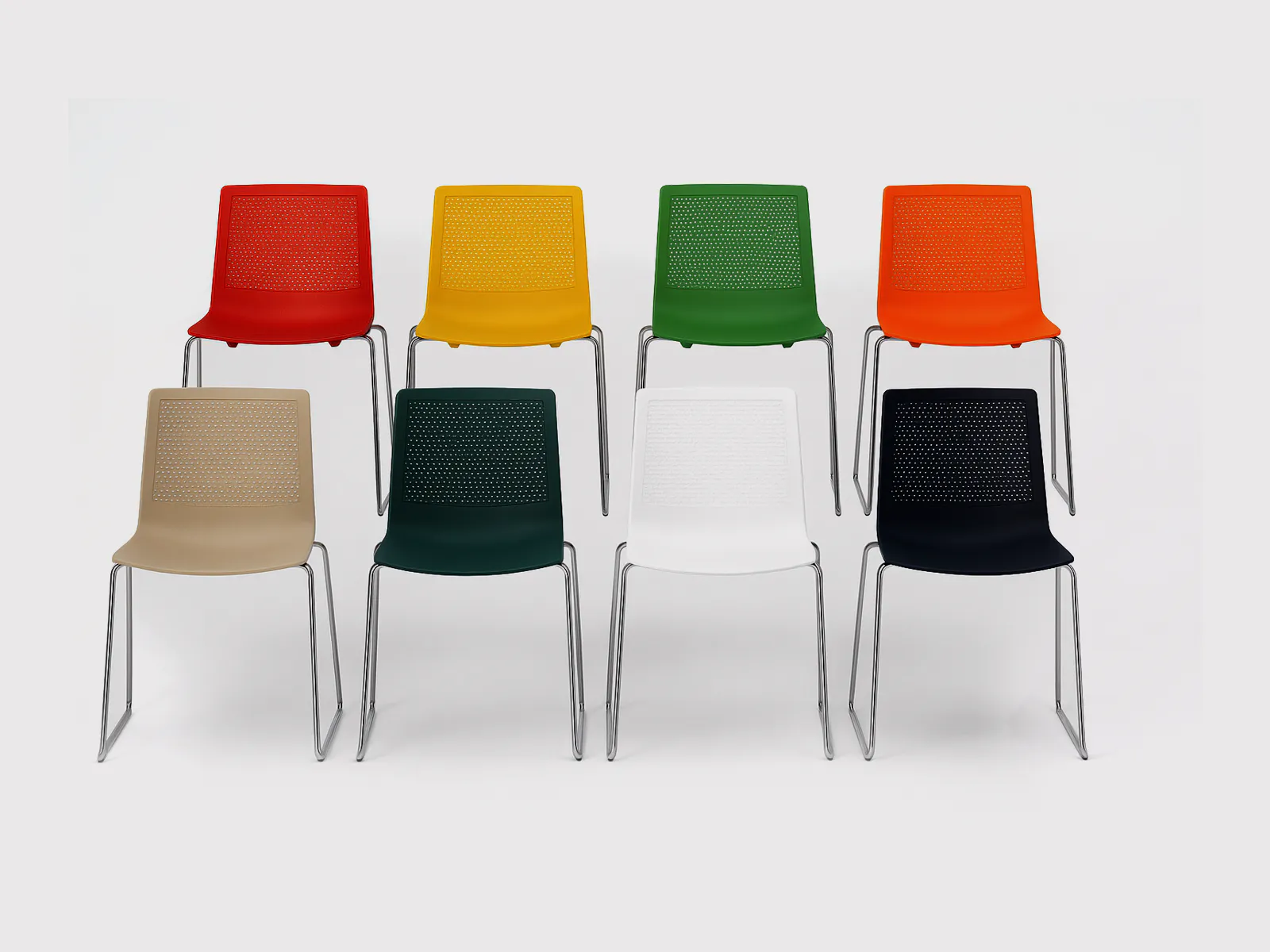 MOB FEEL – Contemporary Stackable Polypropylene Chair (1)