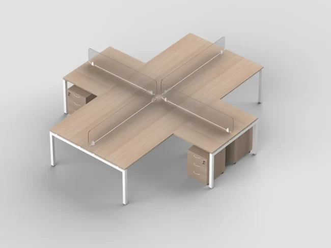 Parma Shapes Parma Cluster of 4 L-Shape Workstations - Parma Collection | MOBILIA ...