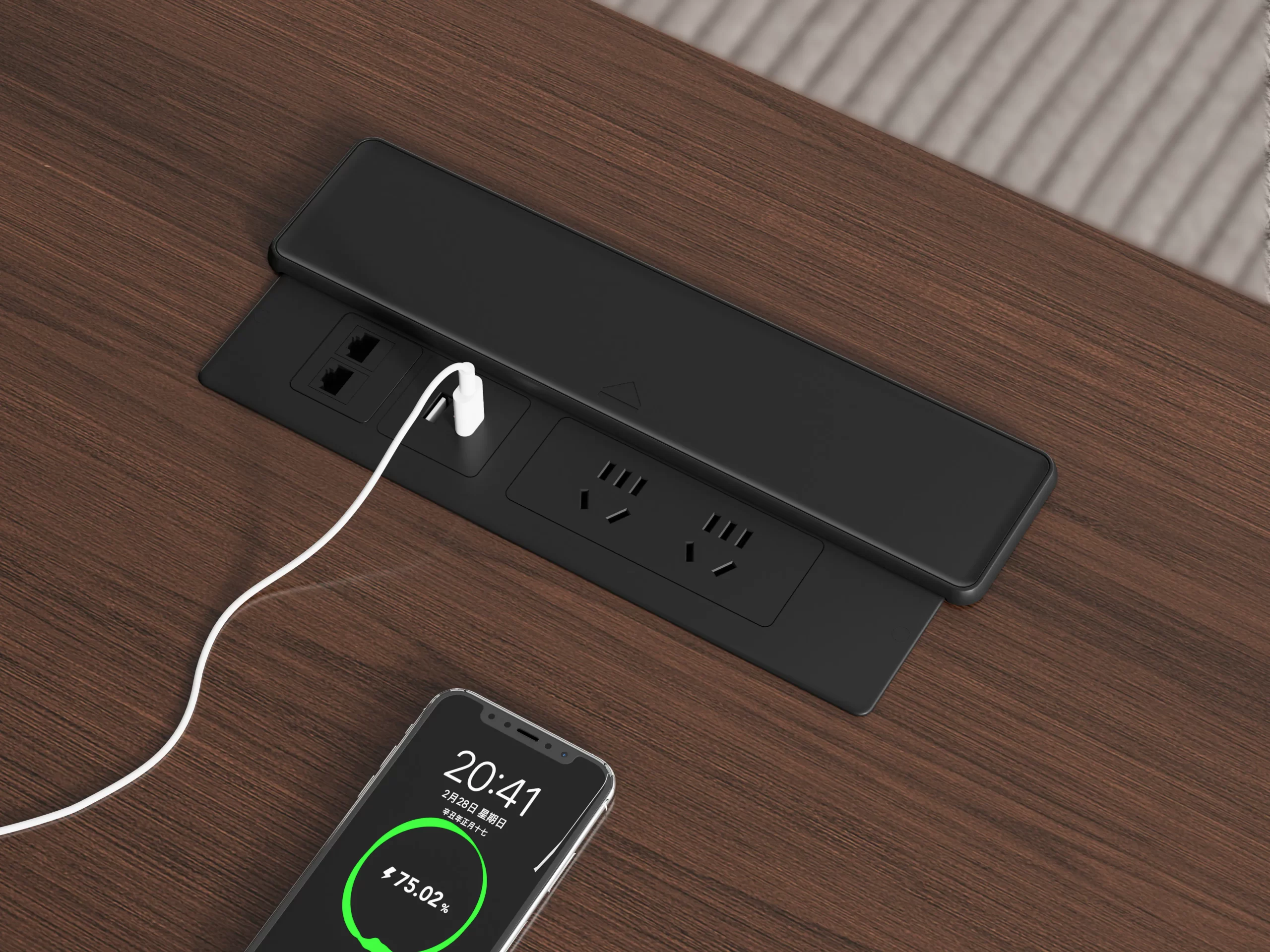 Sliding Cover In-Desk Power Module – MOB PC05 | MOBILIA® Office Furniture