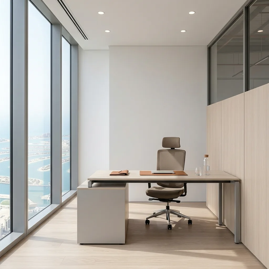 Logistics warehouse office furniture Dubai — operations room and dispatch desk fit-out JAFZA UAE