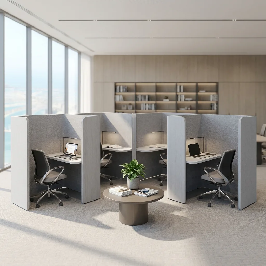 Media creative agency office furniture Dubai — design studio and content production workstations UAE