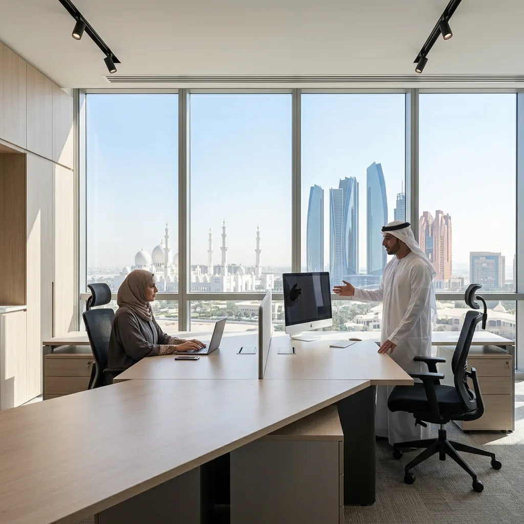 Mobilia office furniture Abu Dhabi — government and corporate fit-out UAE capital