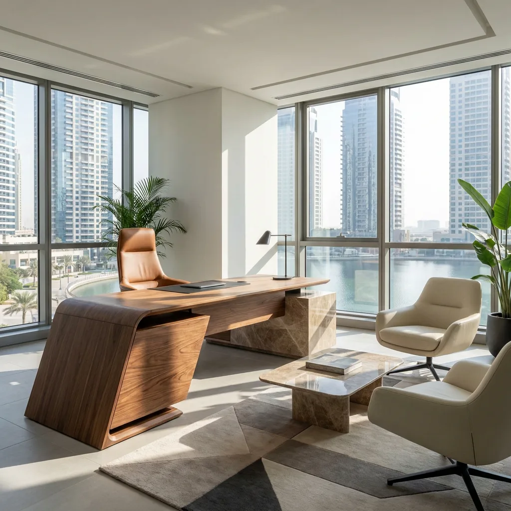 JLT Dubai office furniture — Jumeirah Lake Towers corporate fit-out and DMCC free zone UAE