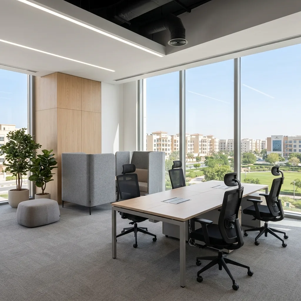 Mobilia® office furniture showroom Al Quoz Dubai — walk-in showroom open Monday to Saturday UAE