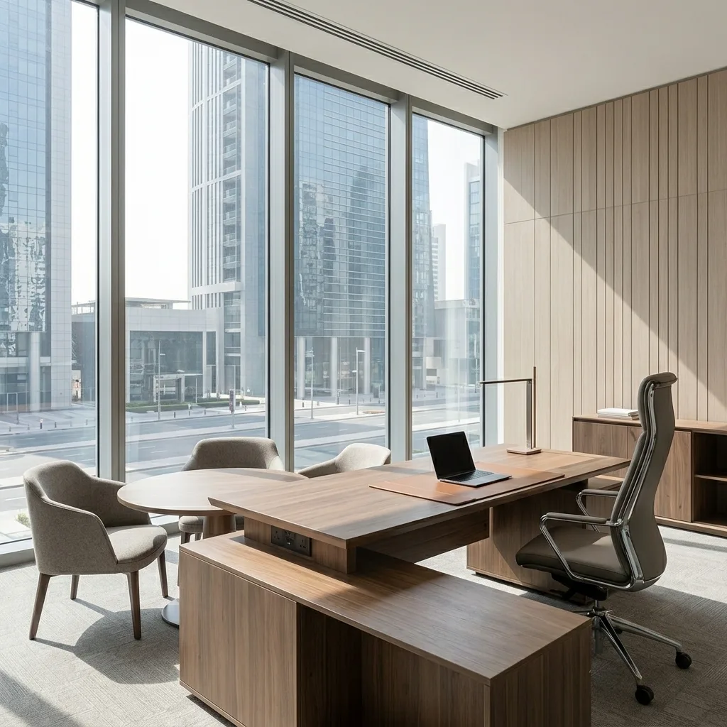 Office furniture DIFC Dubai — premium workstations and executive furniture for financial centre offices UAE