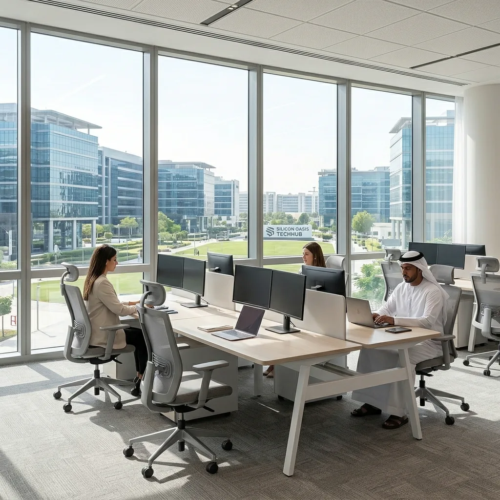 Office furniture Dubai free zones — JAFZA DIP DSO office fit-out and free zone delivery UAE