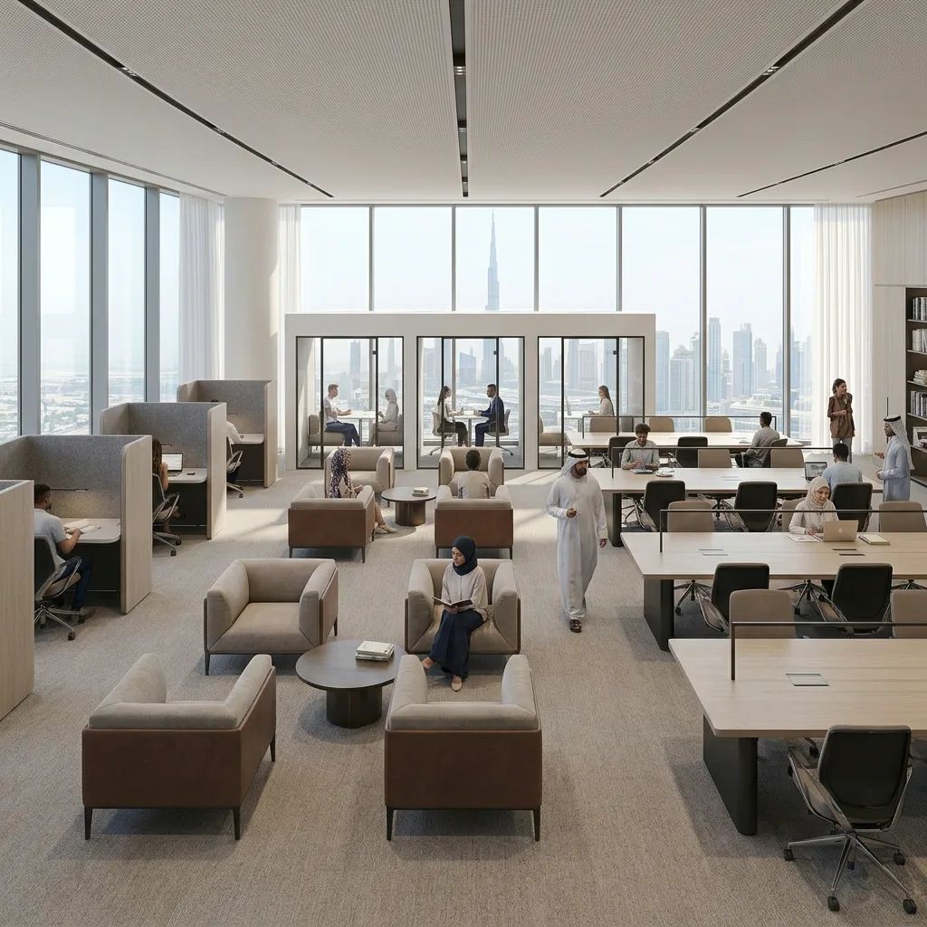 Office layout design Dubai — workspace planning and floor plan design service by Mobilia®