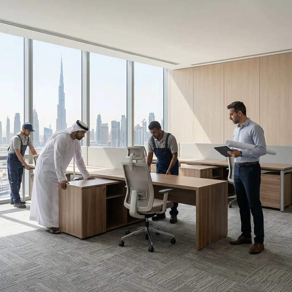 Turnkey office fit-out Dubai — complete furniture installation by Mobilia® UAE