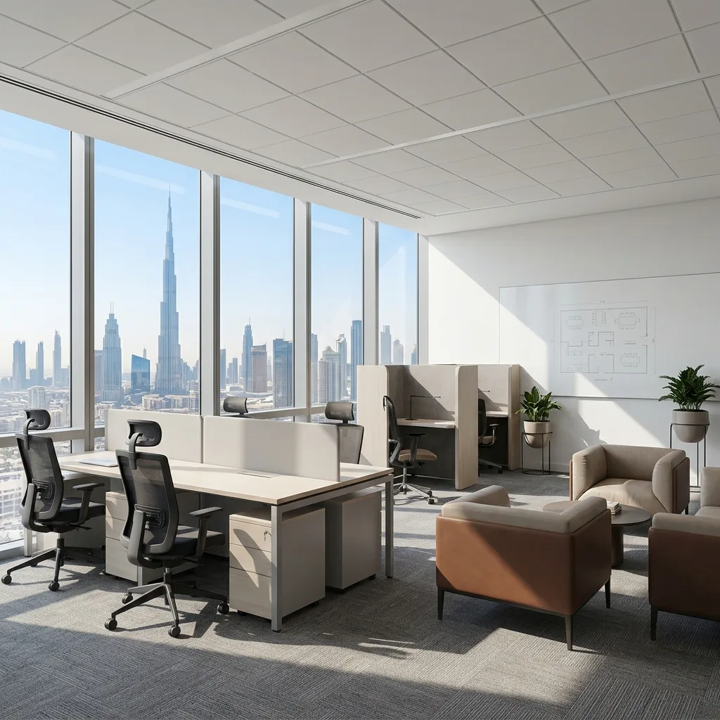 Turnkey office fit-out furniture Dubai — complete office setup from space planning to installation by Mobilia®