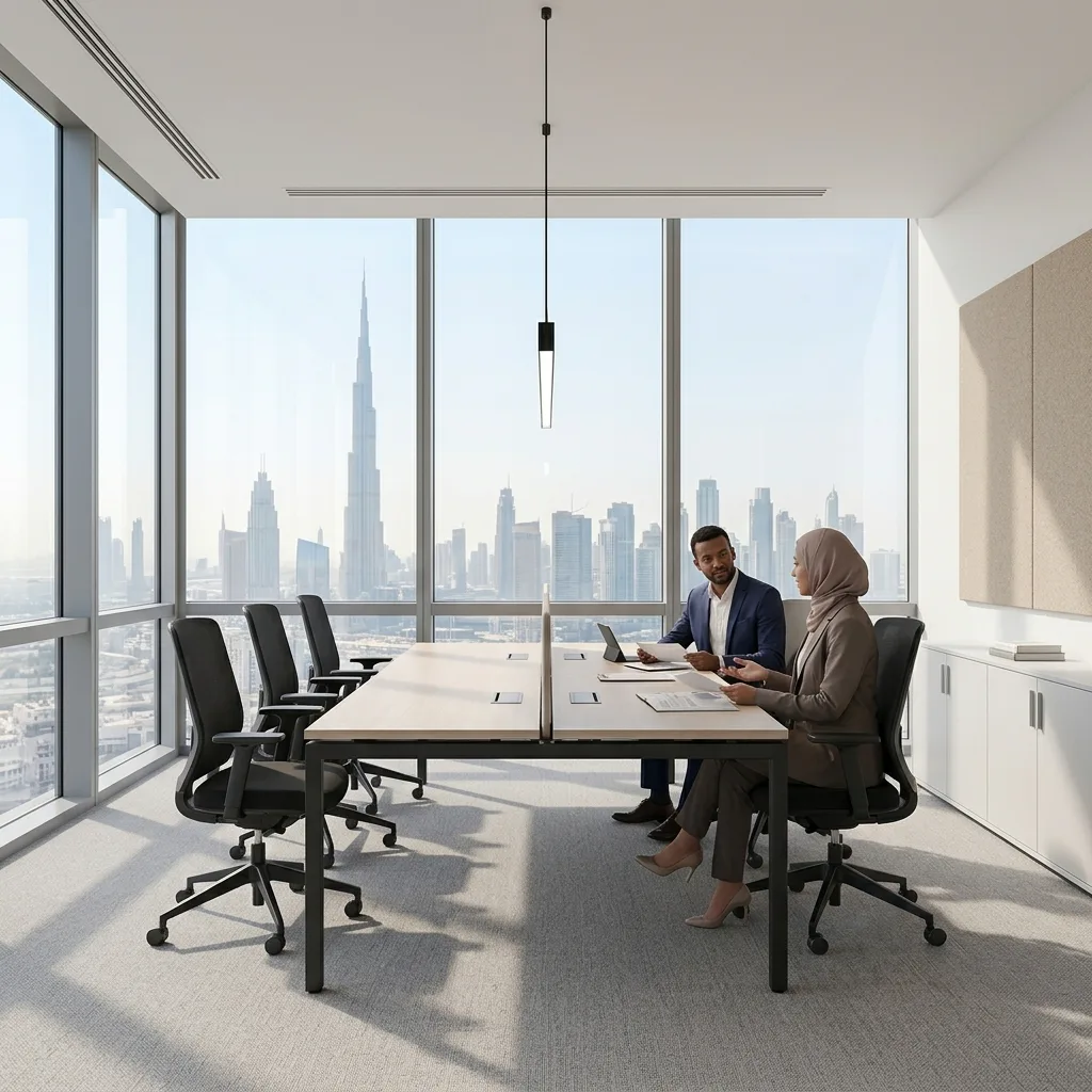World Trade Centre Dubai office furniture — Sheikh Zayed Road tower corporate fit-out UAE